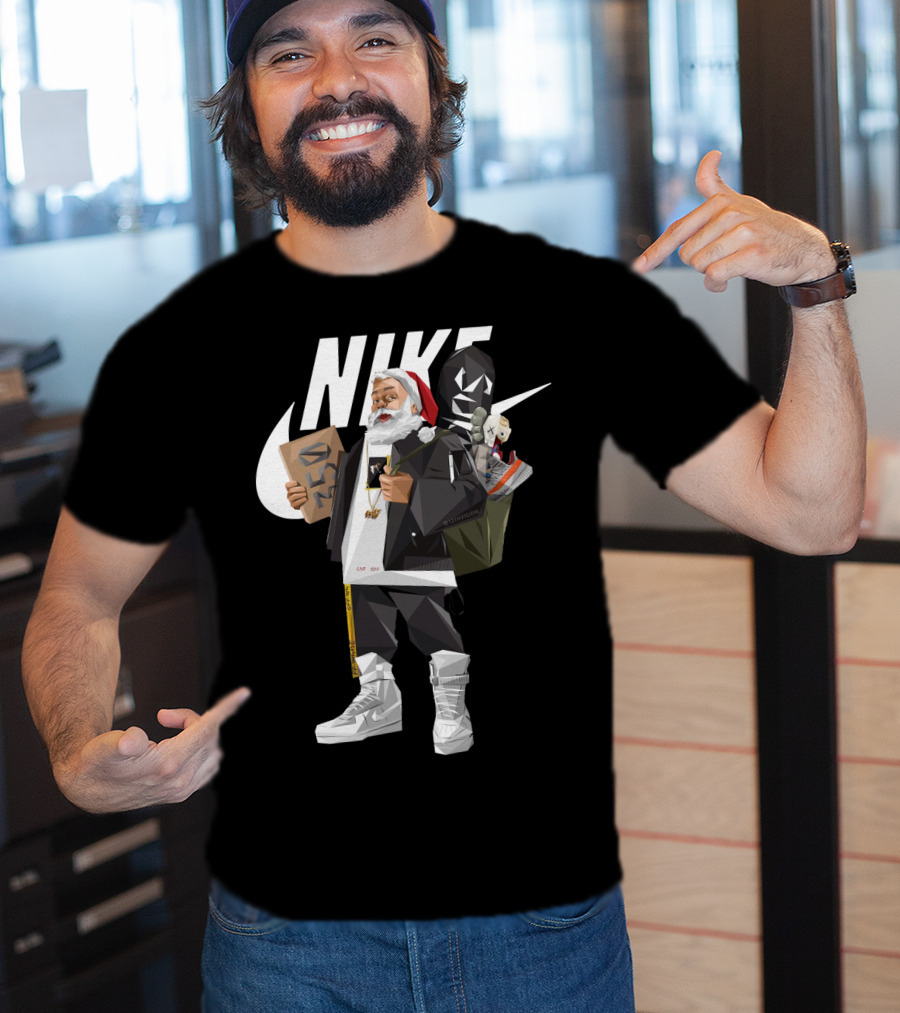 Santa Claus Nike Hiphop Sneaker Shopping Iconic Style T-Shirt