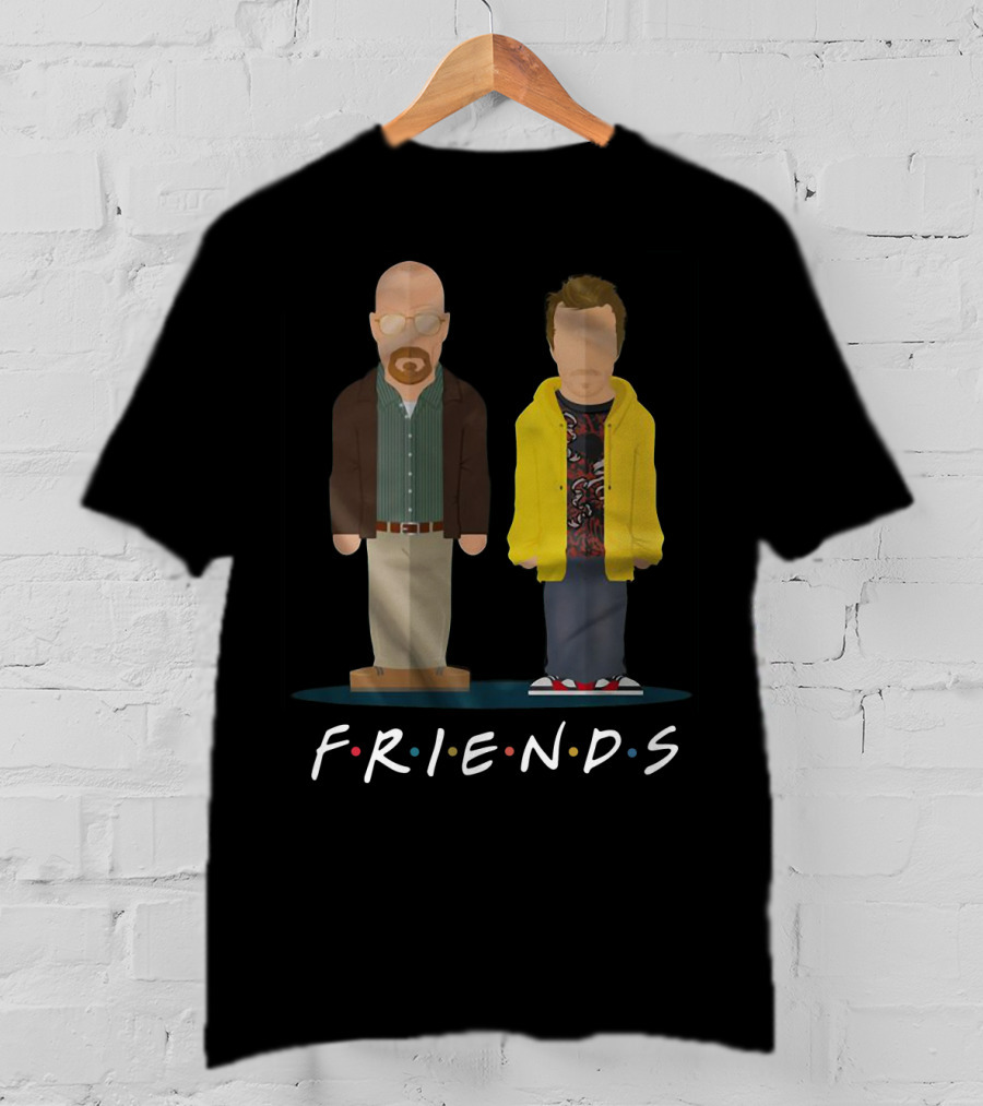 Breaking Bad Walter Jesse Cartoon Friends T-Shirt