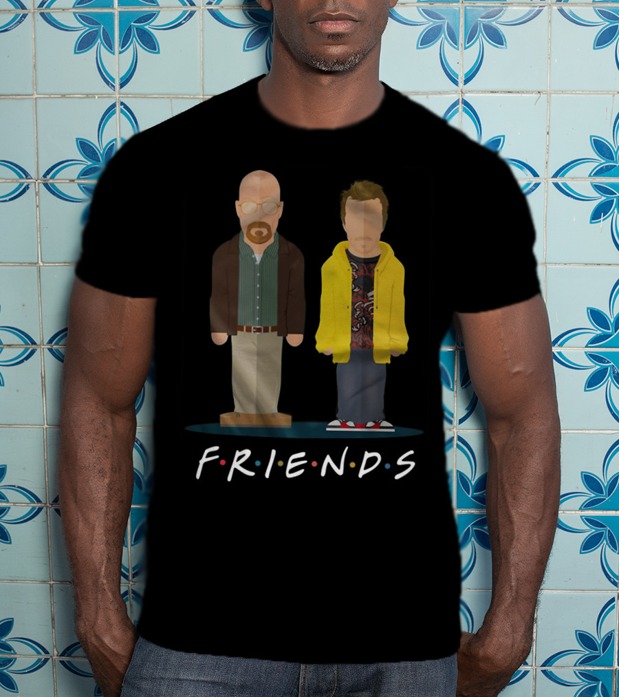 Breaking Bad Walter Jesse Cartoon Friends T-Shirt