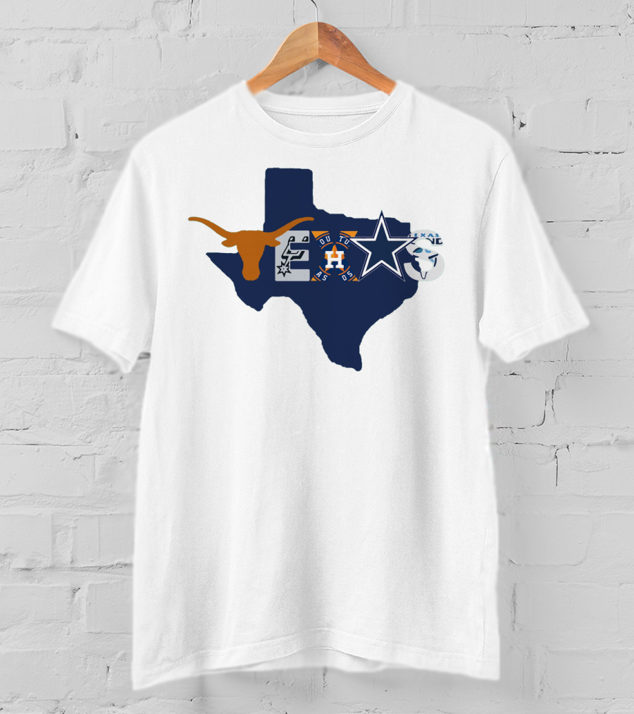 Texas Longhorns Houston Astros Dallas Cowboys Spurs Icons T-Shirt