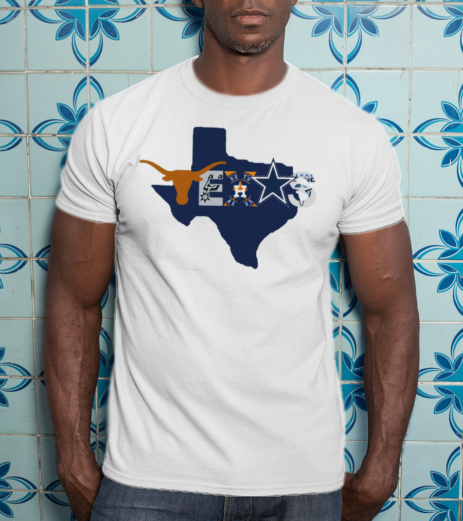 Texas Longhorns Houston Astros Dallas Cowboys Spurs Icons T-Shirt