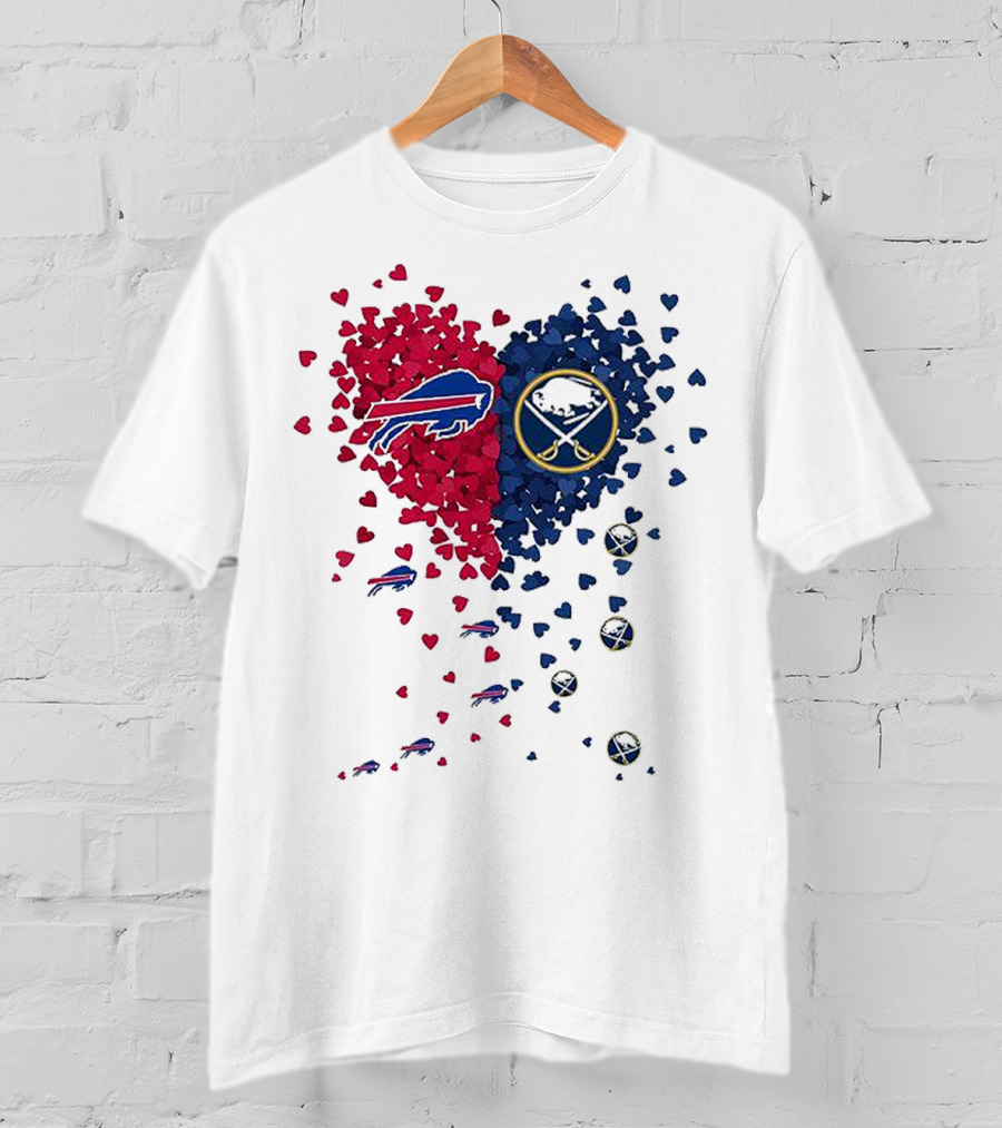 Buffalo Bills And Sabres Heart T-Shirt