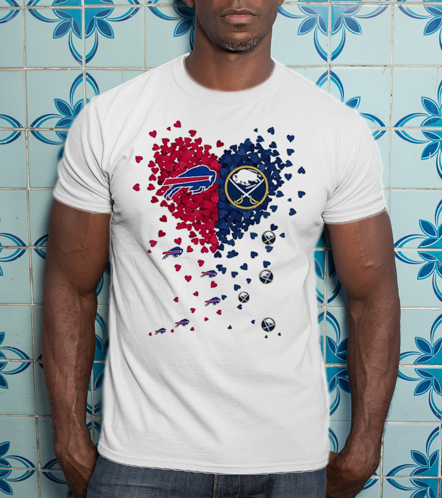 Buffalo Bills And Sabres Heart T-Shirt