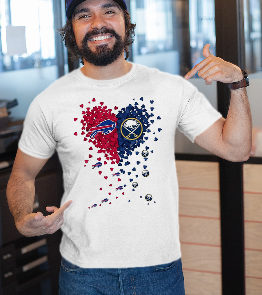 Buffalo Bills And Sabres Heart T-Shirt