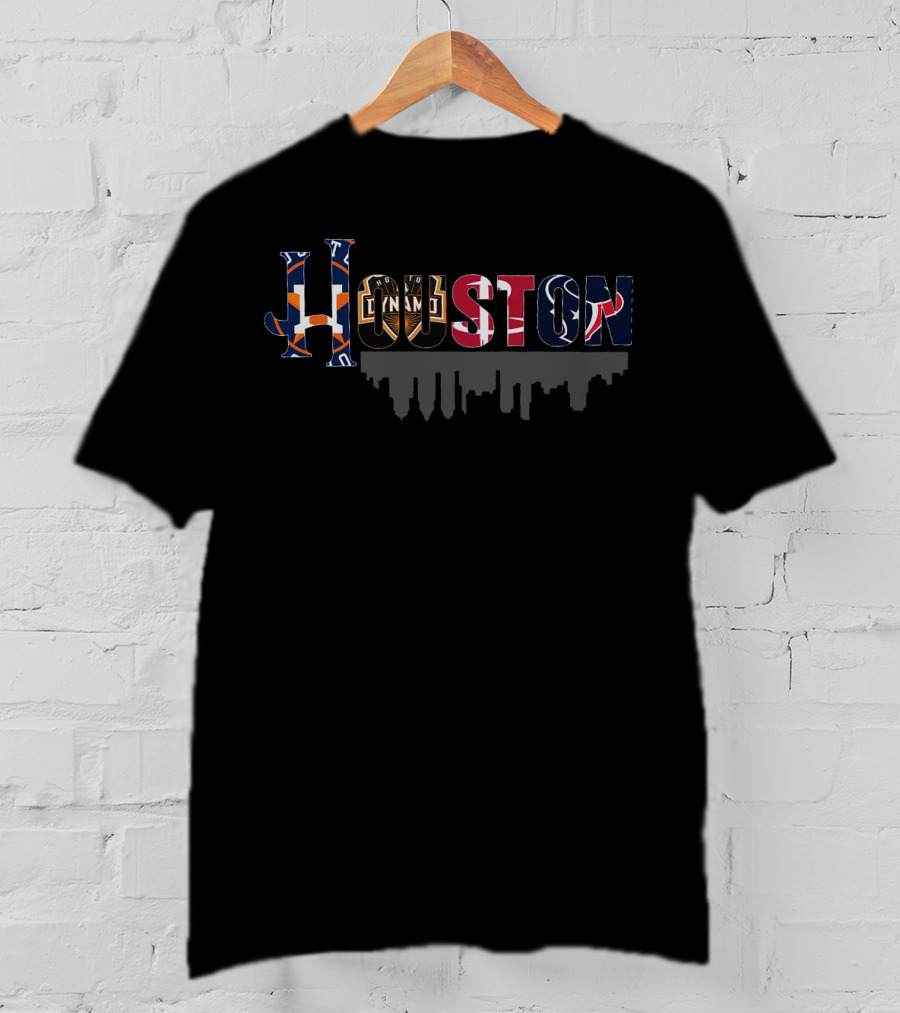 Houston Sports Team Logos Skyline T-Shirt