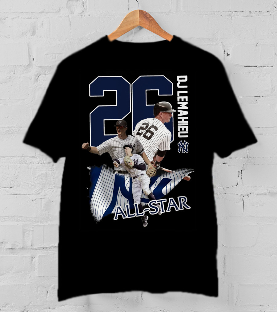 New York Yankees Dj Lemahieu 26 All-Star Yankees Team Player T-Shirt