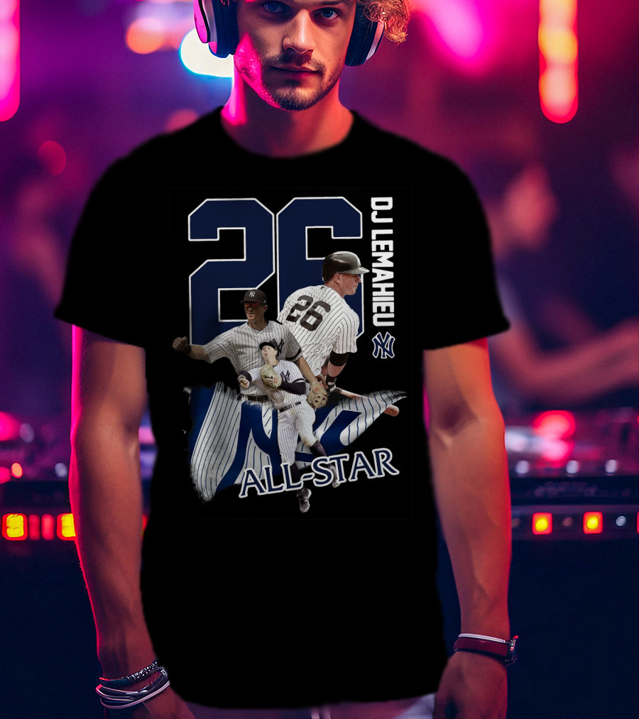New York Yankees Dj Lemahieu 26 All-Star Yankees Team Player T-Shirt
