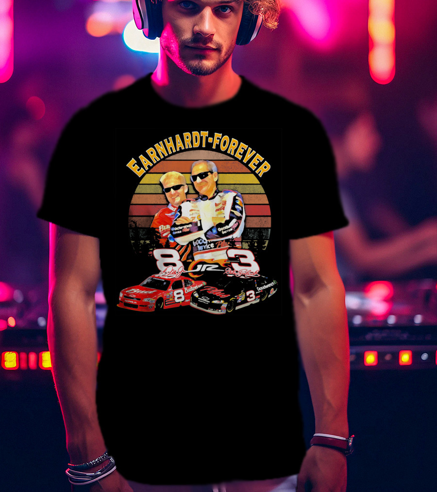 Earnhardt Forever No. 8 And 3 NASCAR Racing Legends T-Shirt