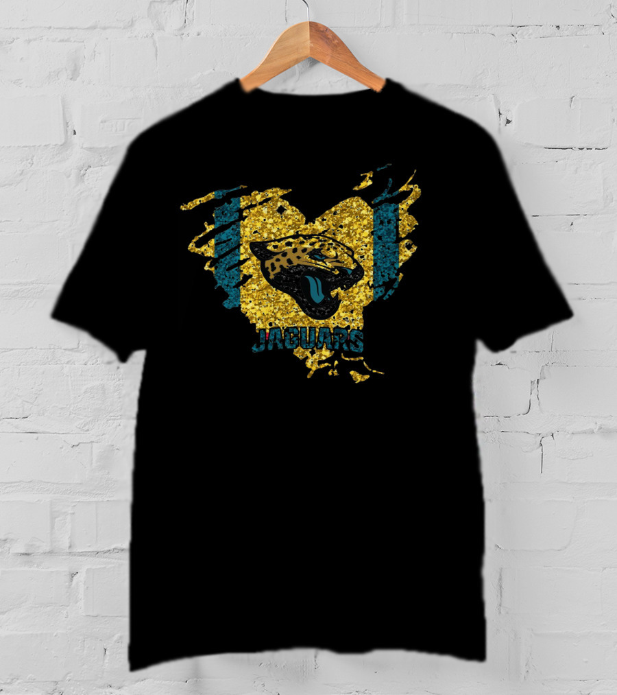 Heart Diamond Jaguars Football Team T-Shirt
