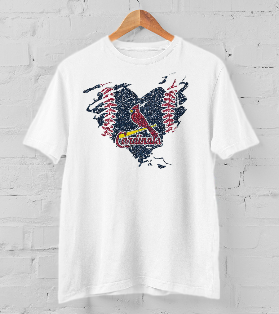 Heart Diamond Baseball St. Louis Cardinals T-Shirt