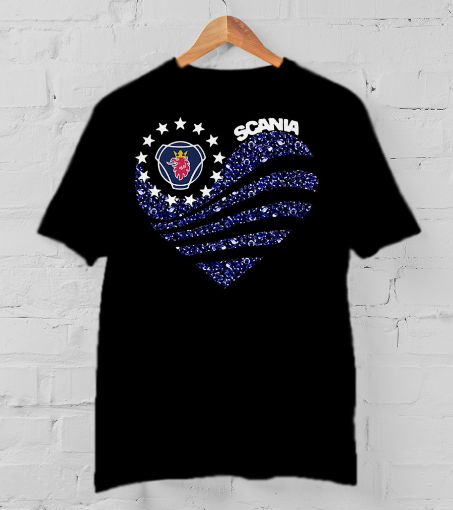 Scania Heart With Stars And Emblem T-Shirt