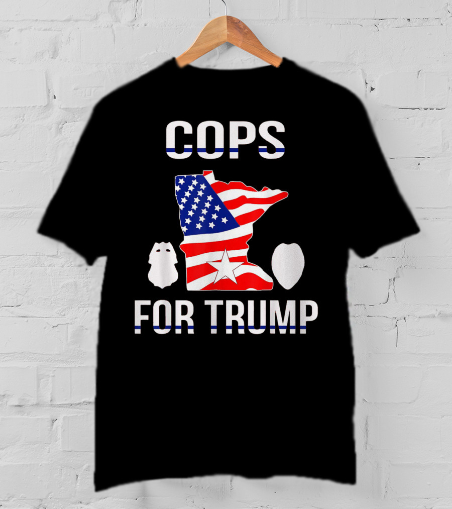 Cops For Trump Minnesota American Flag Police Support T-Shirt