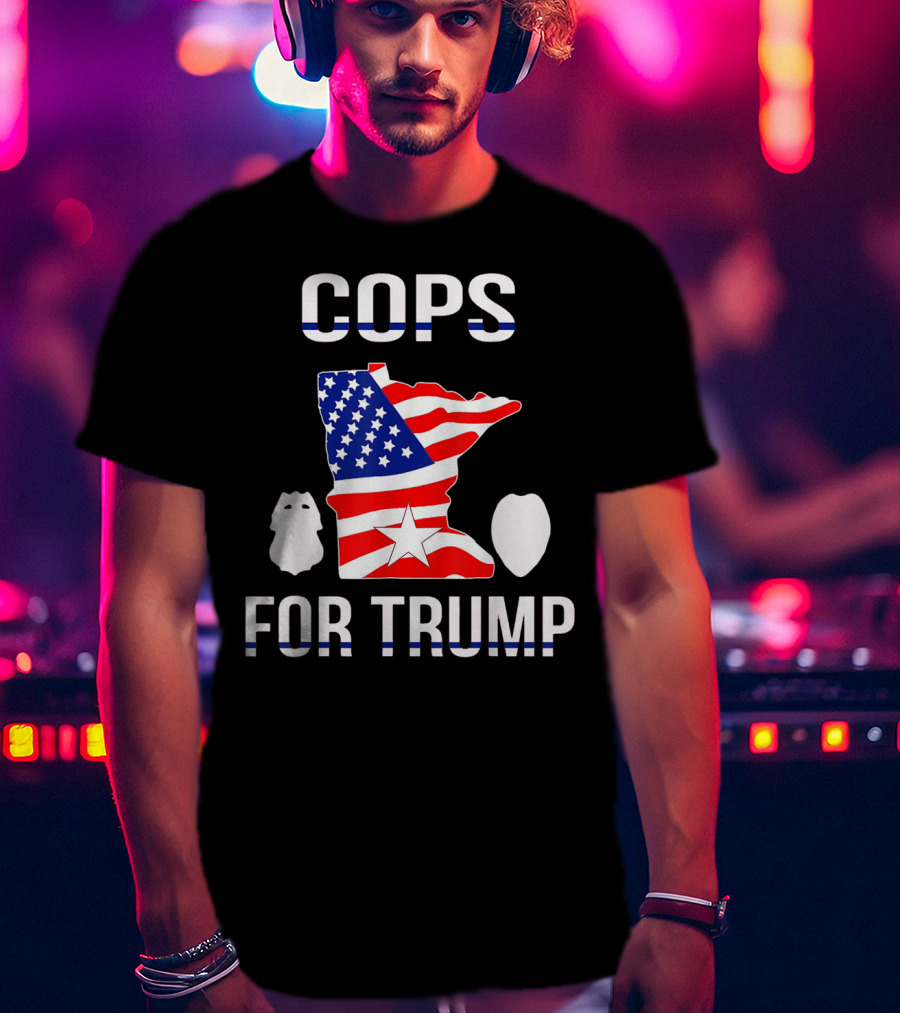Cops For Trump Minnesota American Flag Police Support T-Shirt