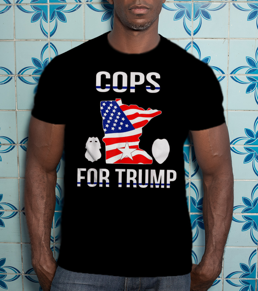 Cops For Trump Minnesota American Flag Police Support T-Shirt