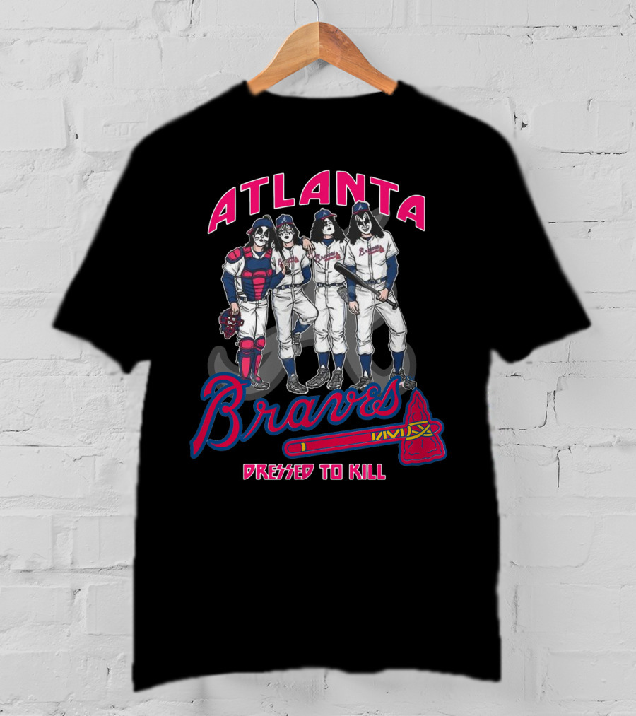 Atlanta Braves Kiss Dressed To Kill Collaboration T-Shirt