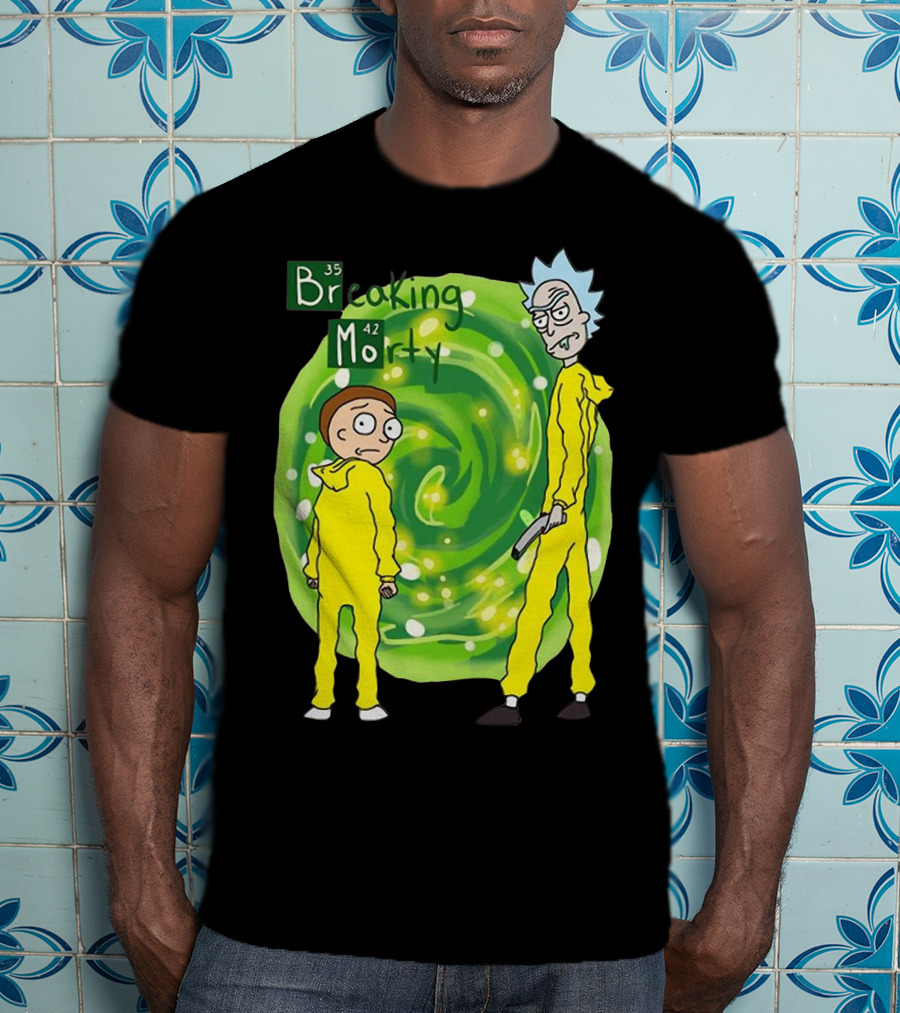 Breaking Morty Rick And Morty Meets Breaking Bad Fusion T-Shirt