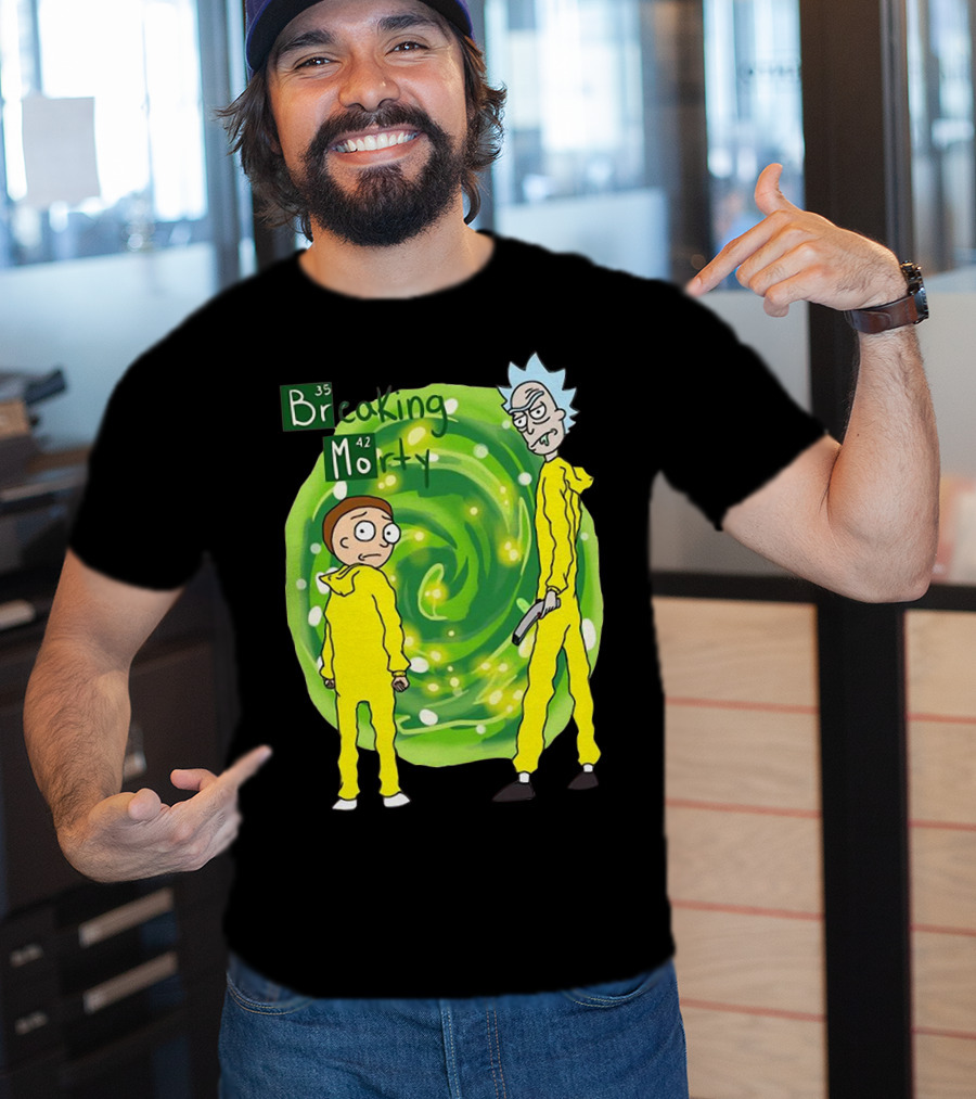 Breaking Morty Rick And Morty Meets Breaking Bad Fusion T-Shirt