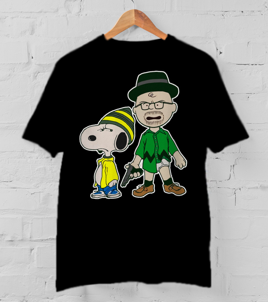 Snoopy And Charlie Brown Breaking Bad Walter And Jesse Mashup T-Shirt