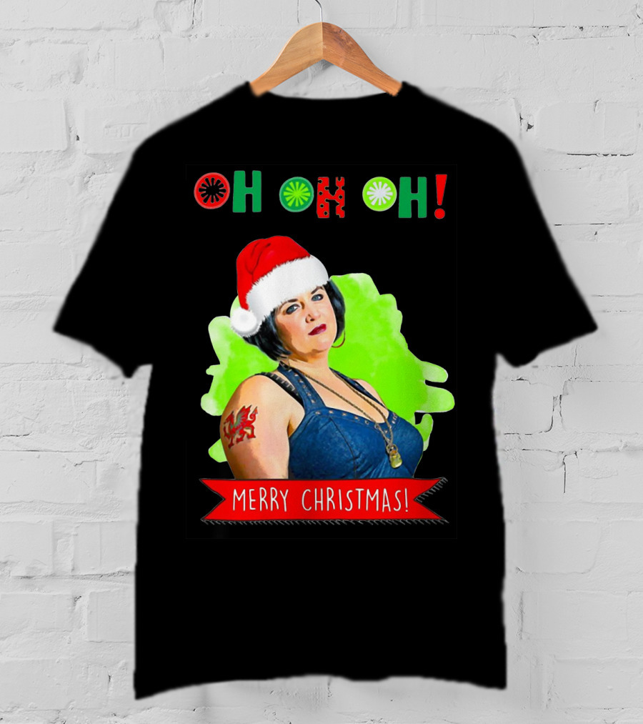 Nessa Ho Ho Ho Gavin Stacey Merry Christmas Santa Hat Tattoo T-Shirt