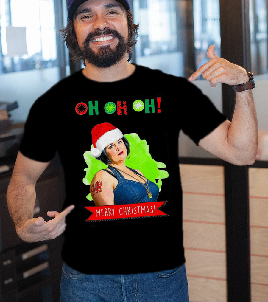 Nessa Ho Ho Ho Gavin Stacey Merry Christmas Santa Hat Tattoo T-Shirt