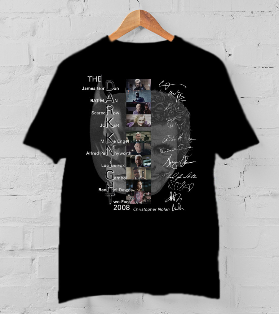 The Dark Knight James Gordon Batman Scarecrow Joker Mike Engel Alfred Pennyworth 2008 Christopher Nolan T-Shirt