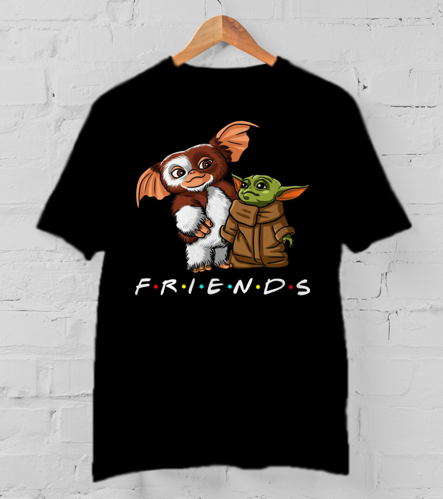 Gremlins Baby Yoda Friends Mandalorian Crossover T-Shirt