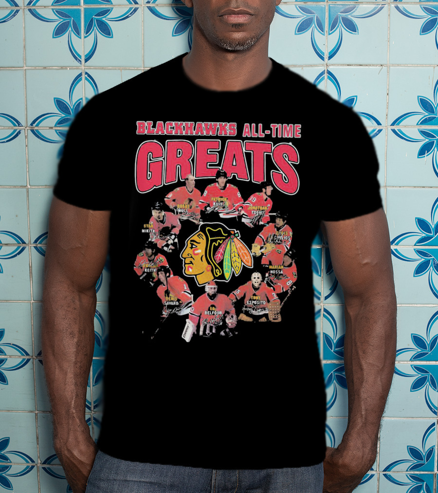 Blackhawks All-Time Greats Legends Hockey Team T-Shirt