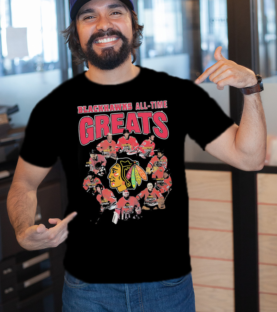 Blackhawks All-Time Greats Legends Hockey Team T-Shirt