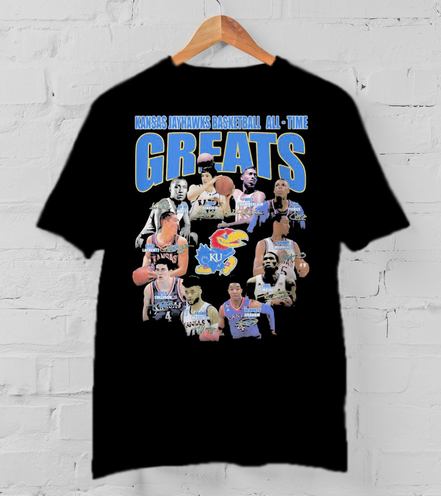 Kansas Jayhawks Basketball All-Time Greats T-Shirt
