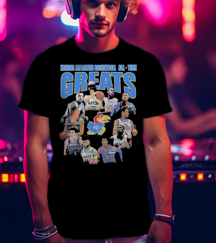 Kansas Jayhawks Basketball All-Time Greats T-Shirt