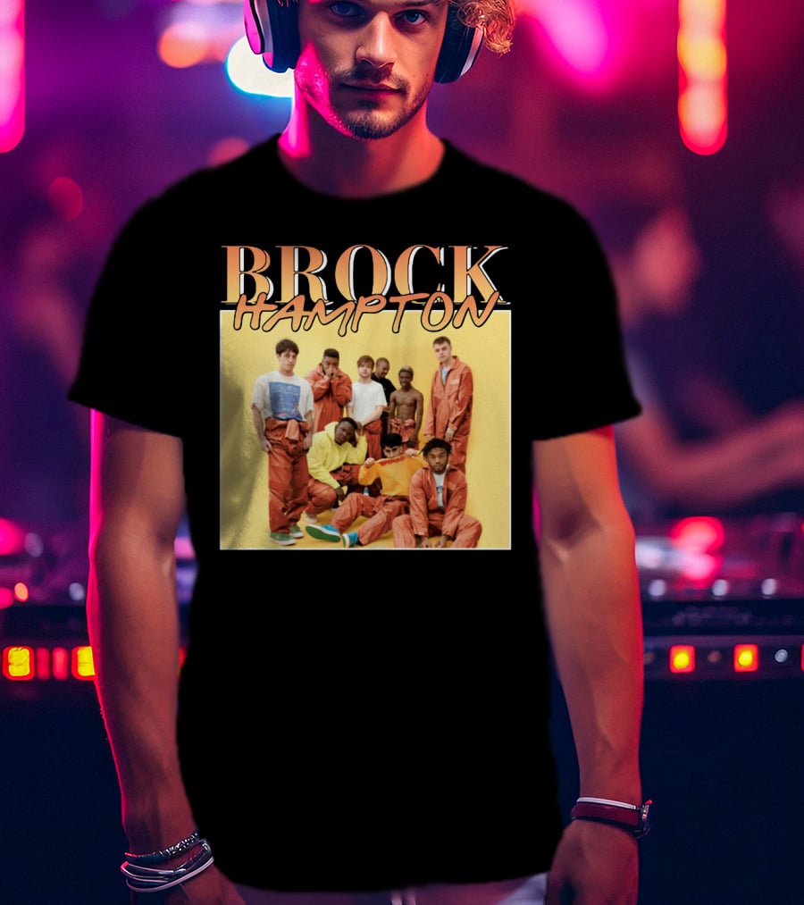 BROCKHAMPTON Band Music Group Portrait Orange Outfits T-Shirt
