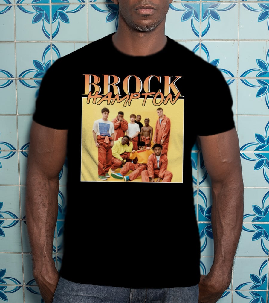 BROCKHAMPTON Band Music Group Portrait Orange Outfits T-Shirt