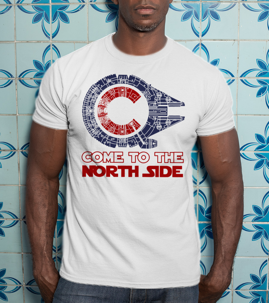 Chicago Cubs Millennium Falcon Come To The North Side T-Shirt