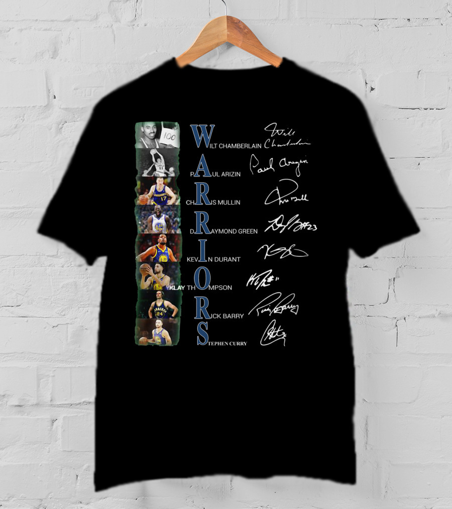 Warriors Wilt Chamberlain Paul Arizin Chris Mullin Draymond Green Kevin Durant Klay Thompson Rick Barry Stephen Curry T-Shirt