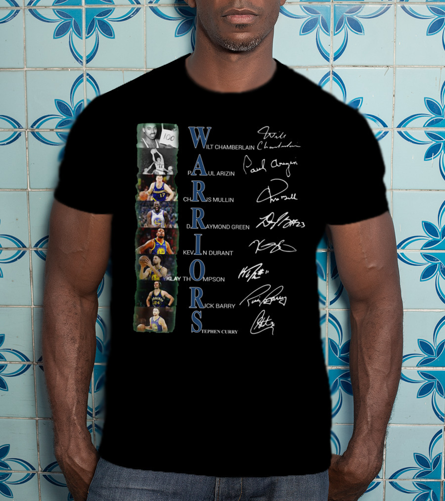 Warriors Wilt Chamberlain Paul Arizin Chris Mullin Draymond Green Kevin Durant Klay Thompson Rick Barry Stephen Curry T-Shirt