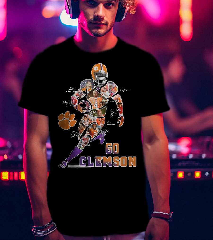 Clemson Tigers Football Team Heroes Collage Go T-Shirt