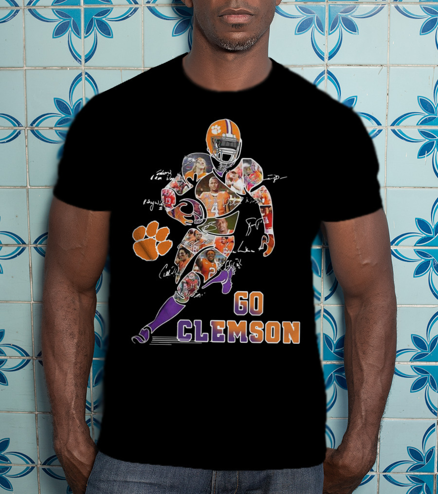 Clemson Tigers Football Team Heroes Collage Go T-Shirt