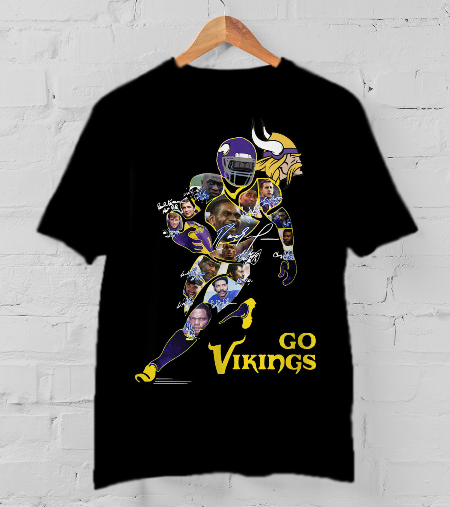 Go Vikings Scandinavian Football Legends Collage T-Shirt