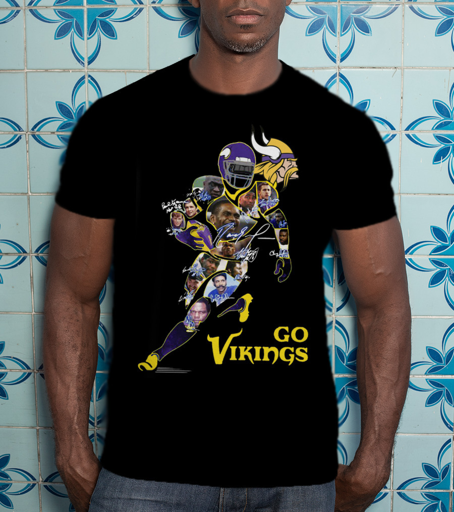 Go Vikings Scandinavian Football Legends Collage T-Shirt