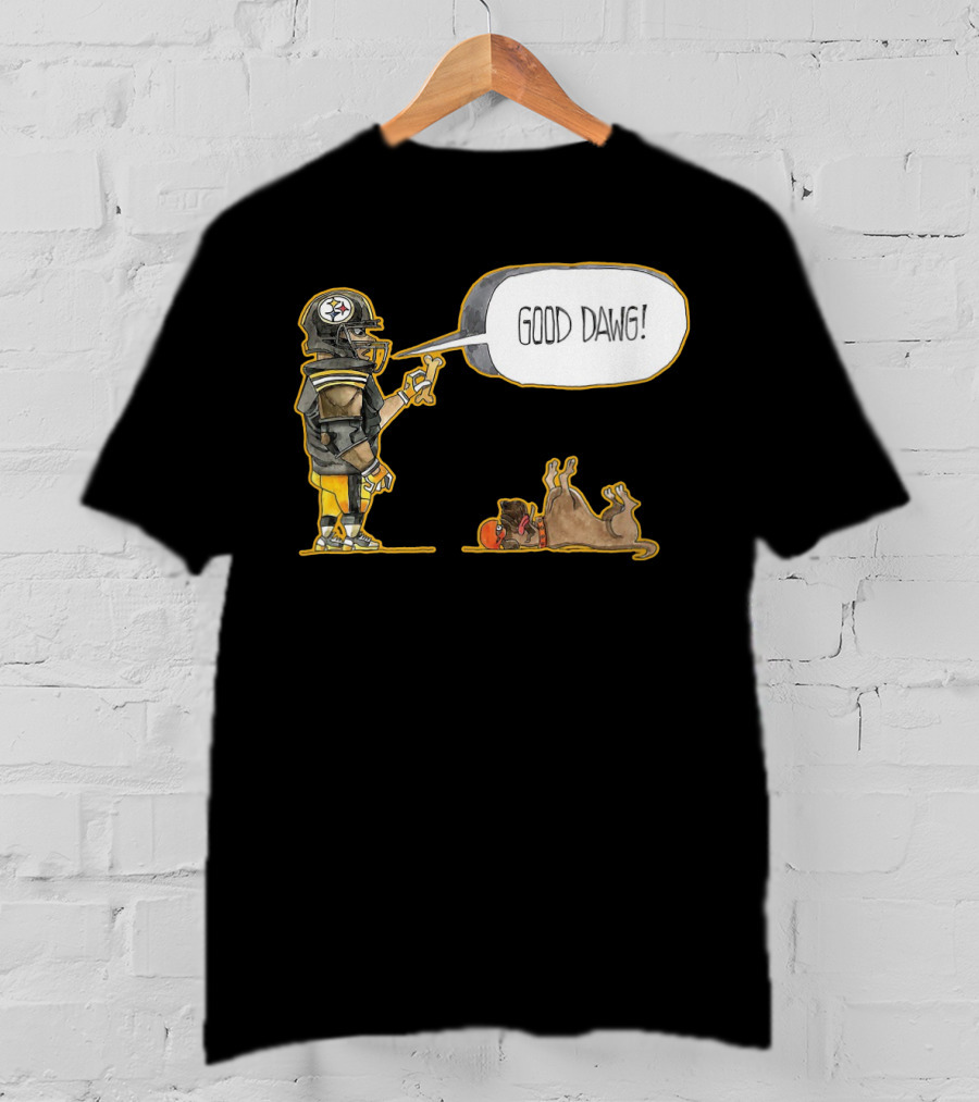 Pittsburgh Steelers Good Dawg Football Helmet Player T-Shirt