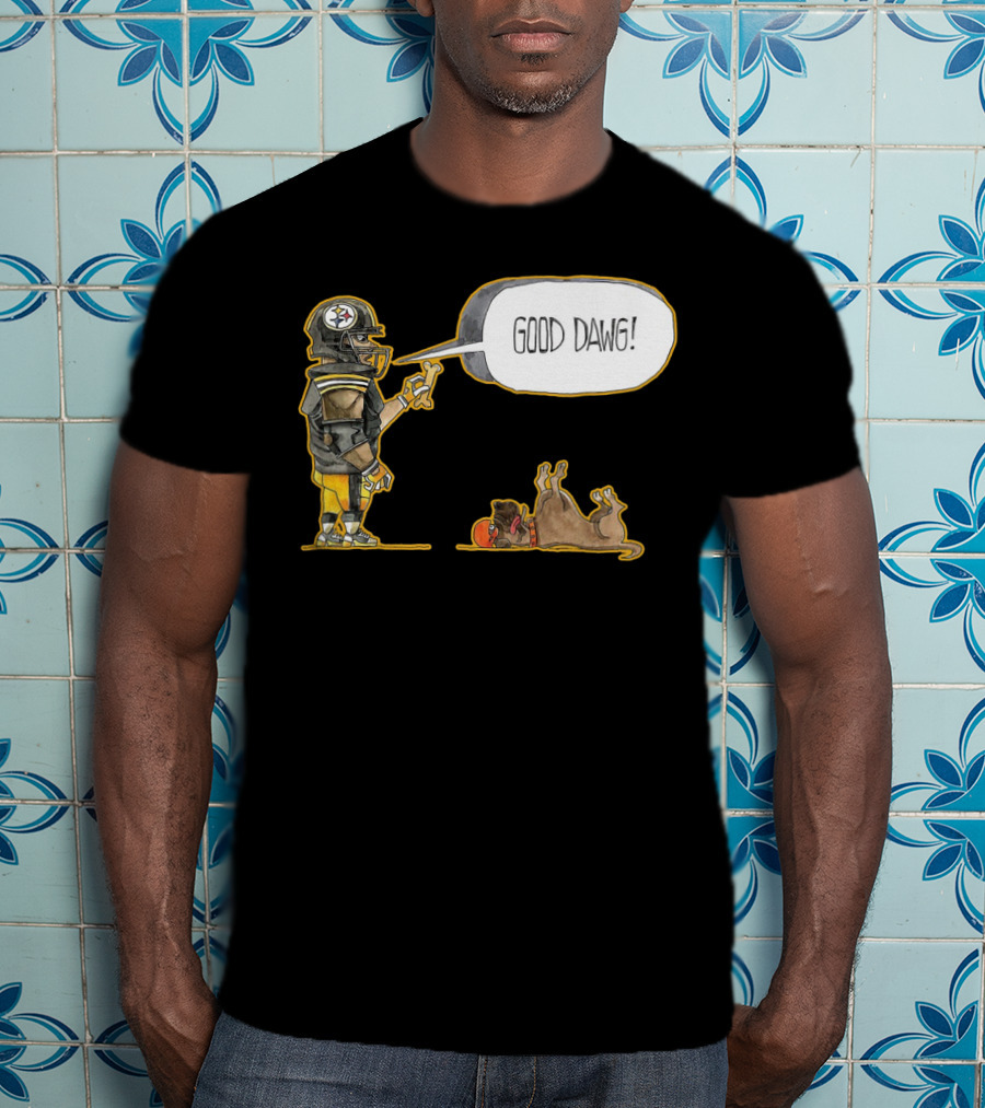 Pittsburgh Steelers Good Dawg Football Helmet Player T-Shirt
