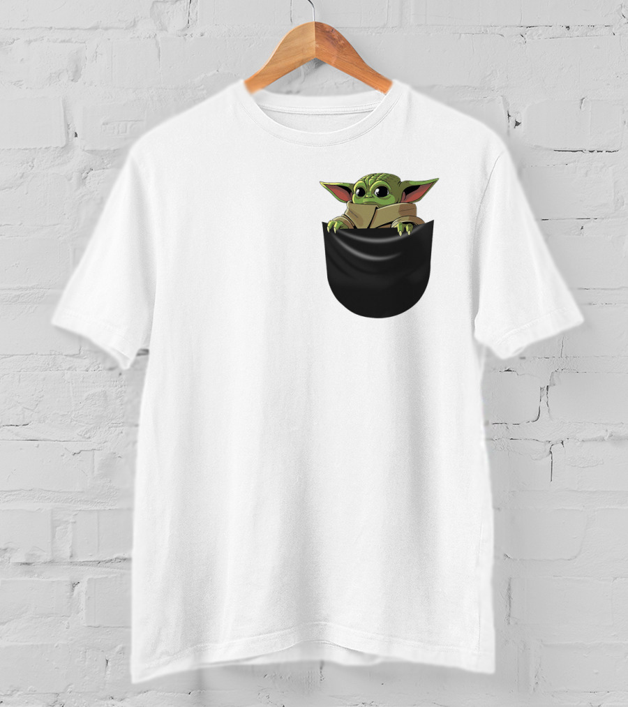 The Mandalorian Grogu Baby Yoda In Pocket Star Wars T-Shirt
