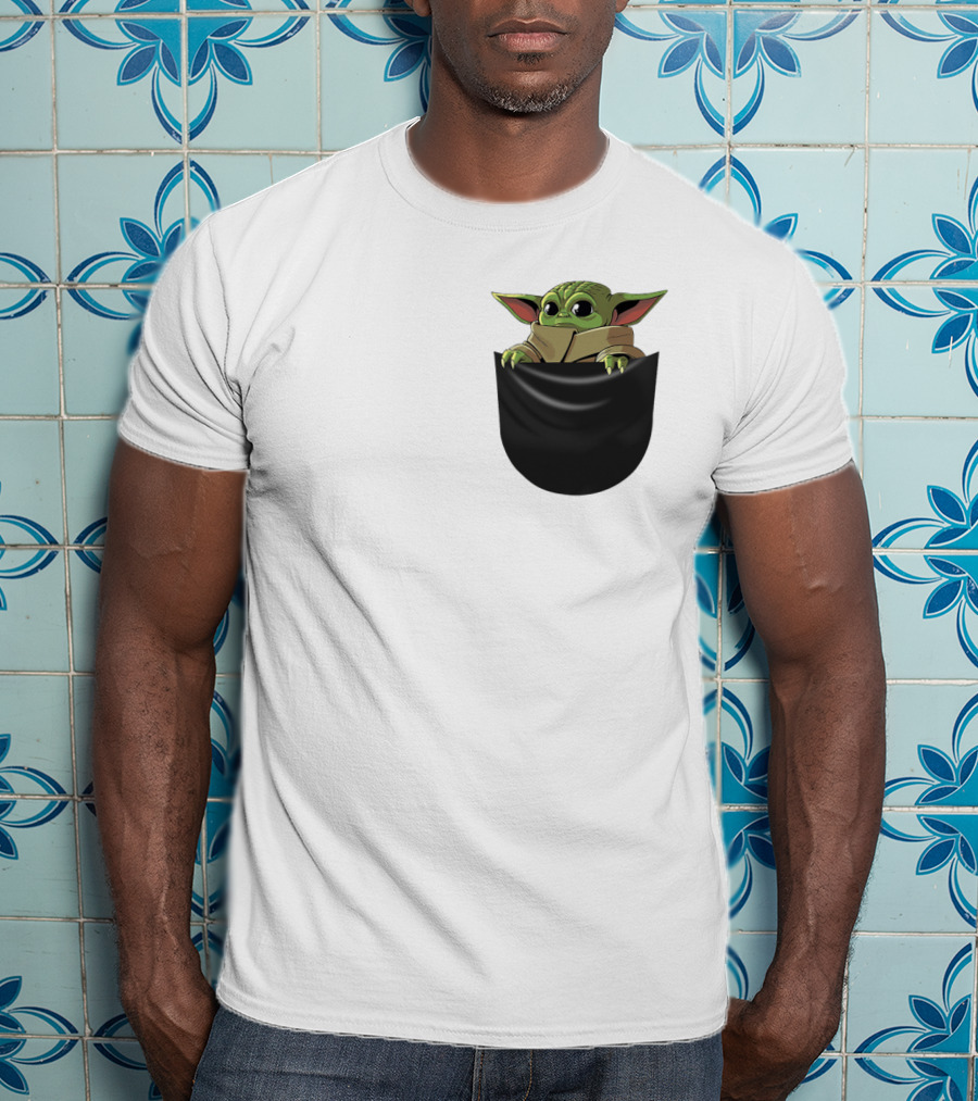 The Mandalorian Grogu Baby Yoda In Pocket Star Wars T-Shirt