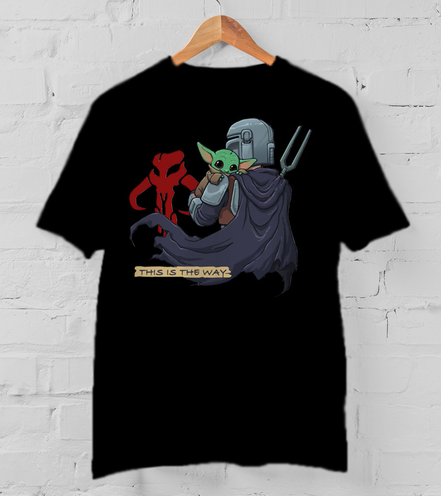 This Is The Way Baby Yoda Mandositting Mandalorian Mythosaur T-Shirt