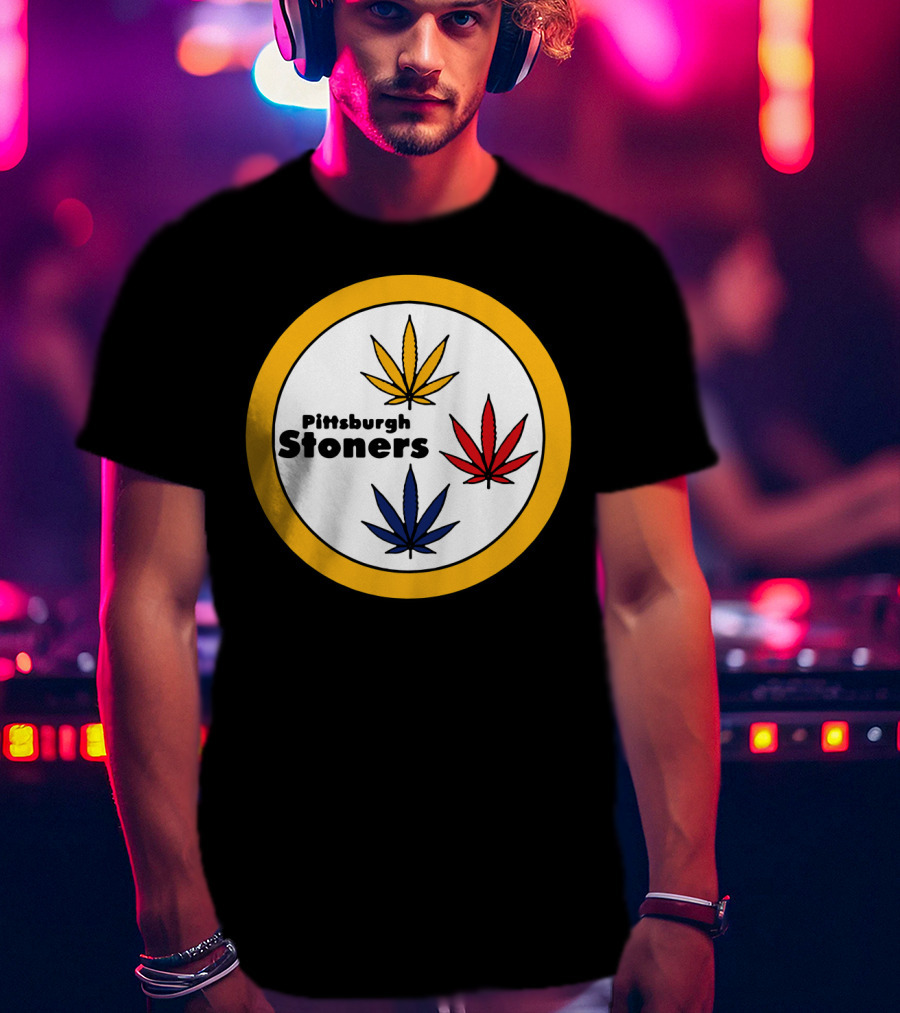 Pittsburgh Stoners Weed Leaves Steelers Colors T-Shirt