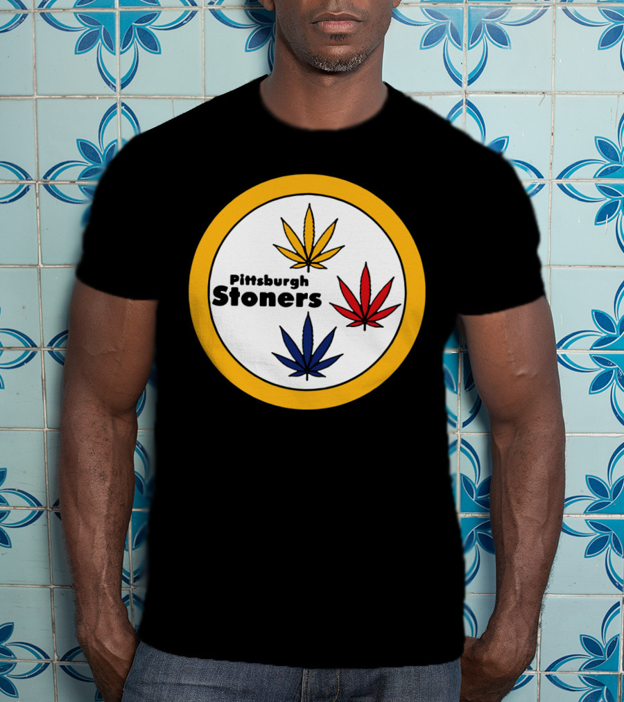 Pittsburgh Stoners Weed Leaves Steelers Colors T-Shirt