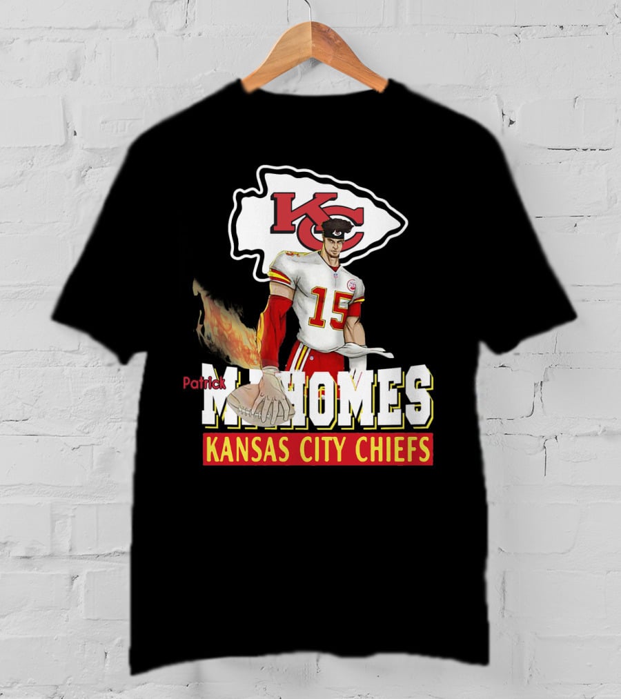 Patrick Mahomes Kc Kansas City Chiefs Football Flame T-Shirt