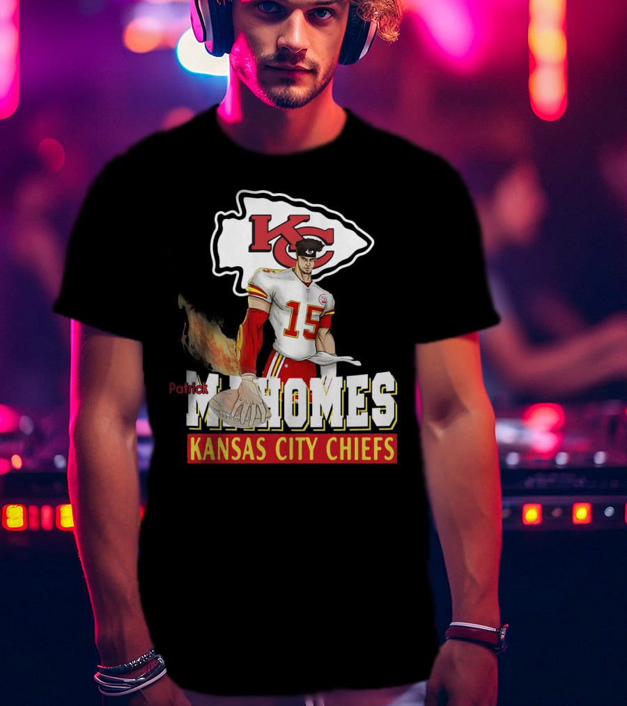 Patrick Mahomes Kc Kansas City Chiefs Football Flame T-Shirt