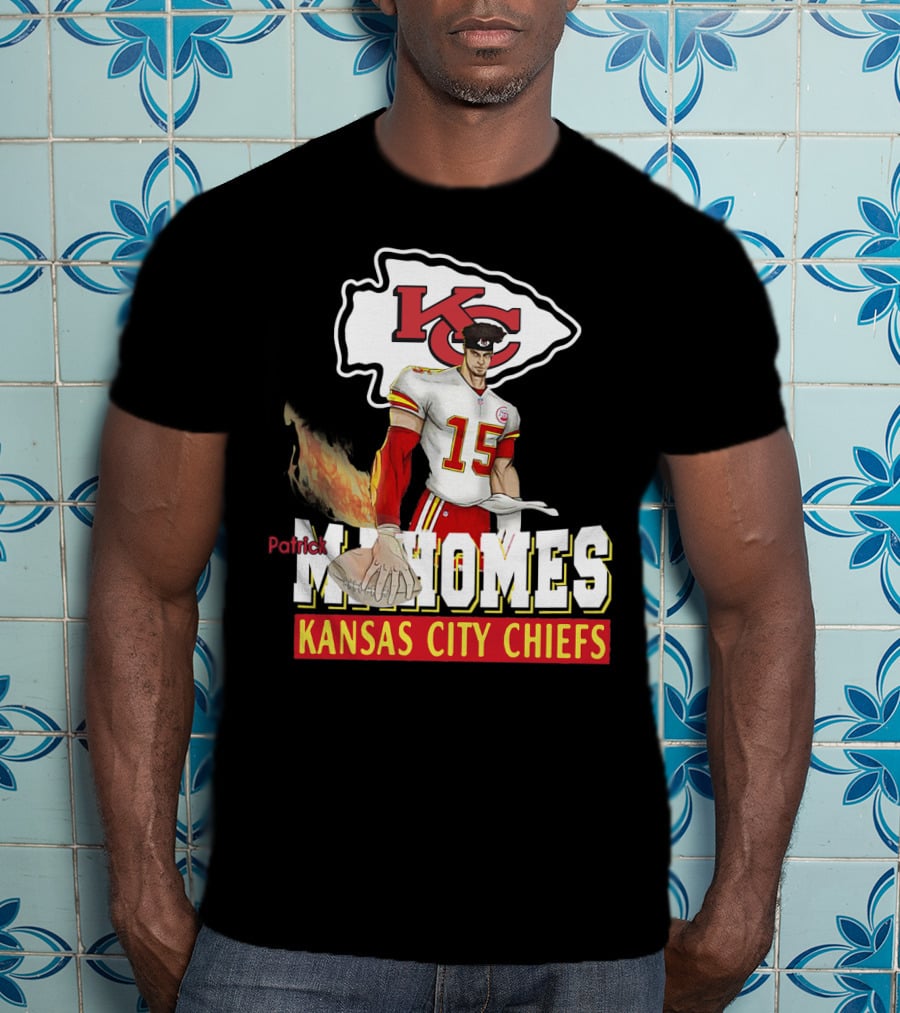 Patrick Mahomes Kc Kansas City Chiefs Football Flame T-Shirt