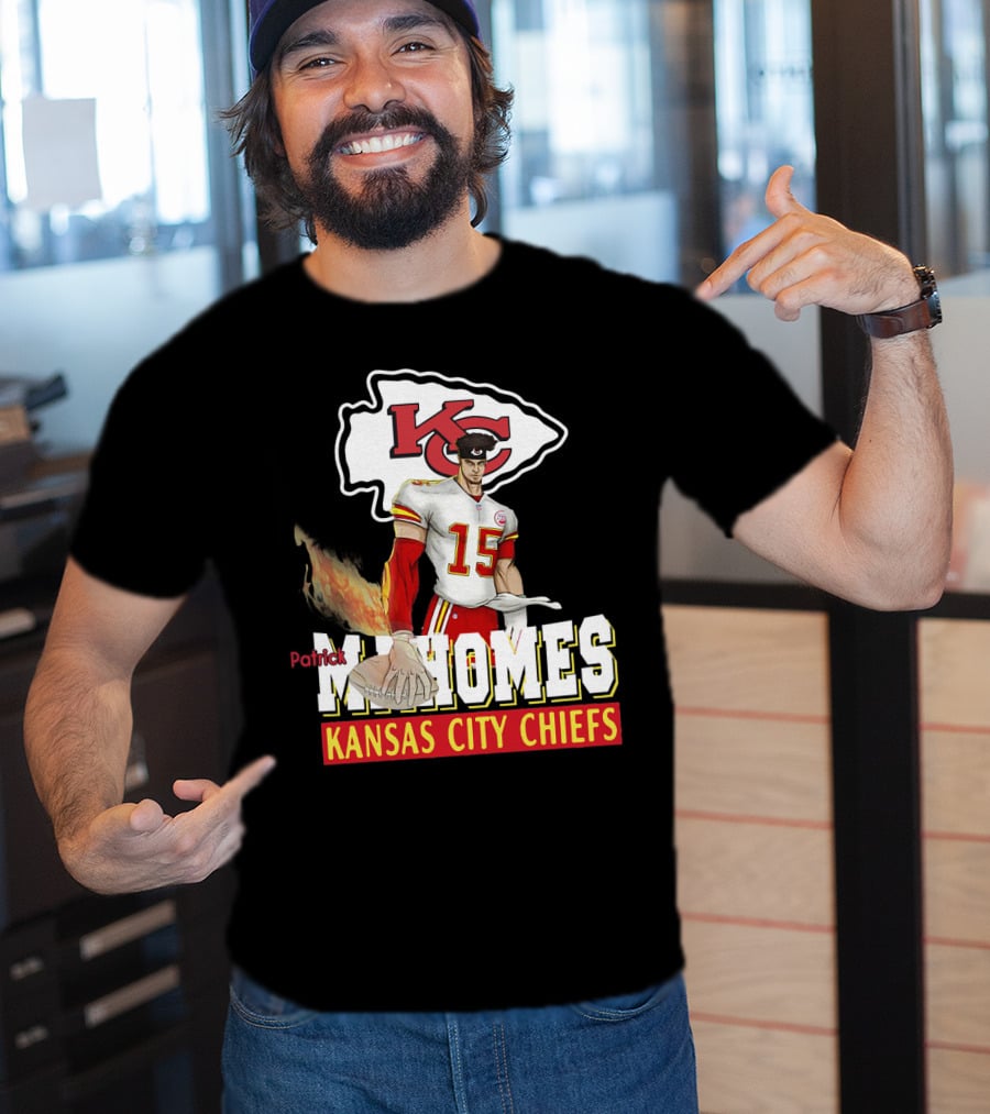 Patrick Mahomes Kc Kansas City Chiefs Football Flame T-Shirt